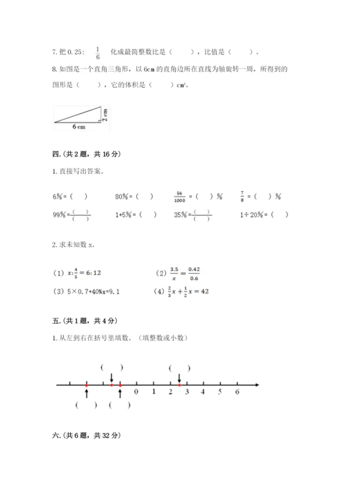 苏教版六年级数学小升初试卷及完整答案【典优】.docx