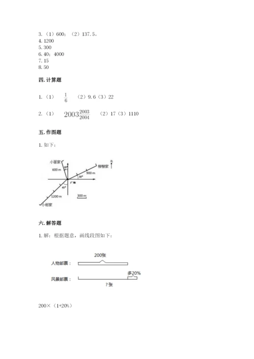 小学六年级数学上册期末卷及完整答案【名校卷】.docx