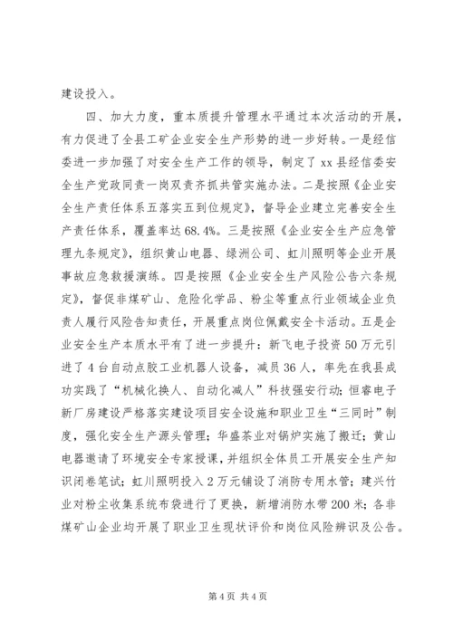 乡镇经信委年度安全生产排查工作总结.docx