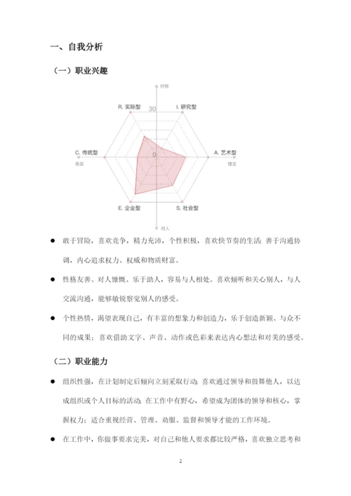 15页5200字油画专业职业生涯规划.docx