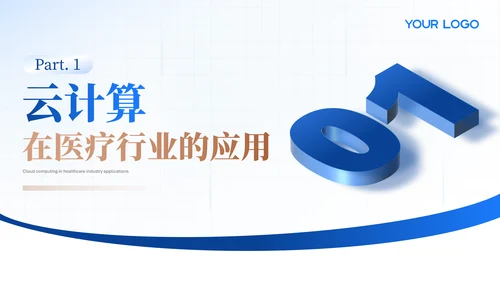蓝色商务风医疗汇报PPT模版