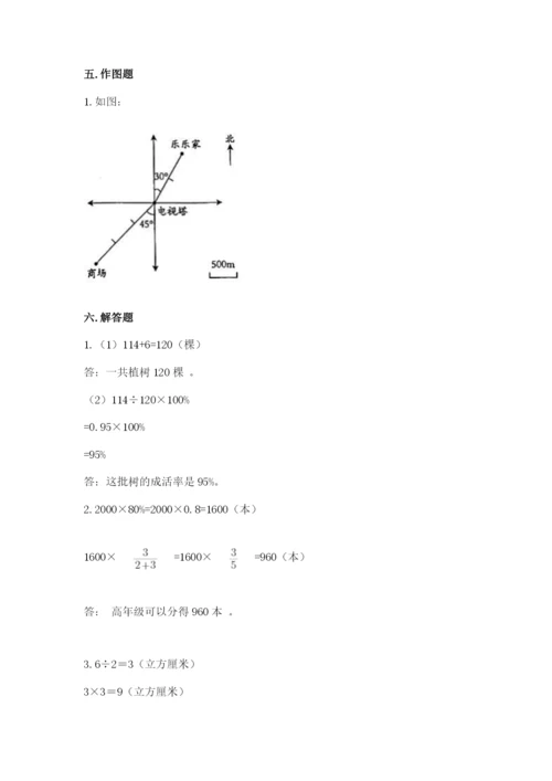 北师大版六年级下册数学期末测试卷精品【全国通用】.docx