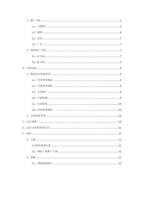 网站运营推广专题计划及专项方案.docx