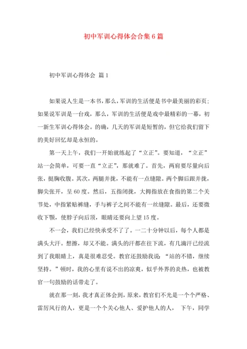 初中军训心得体会合集6篇.docx