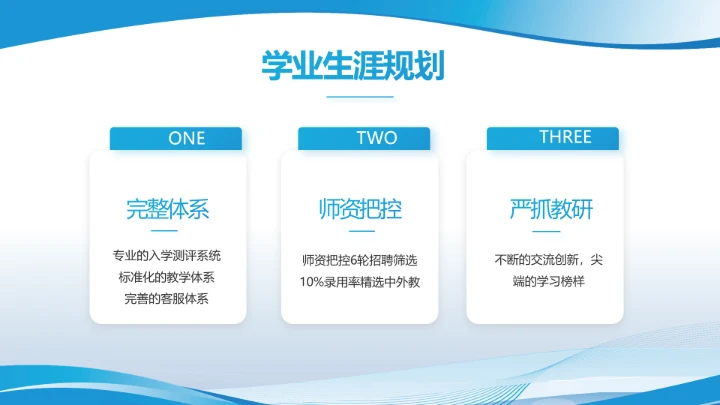 蓝色大气学校教育教学述职报告PPT