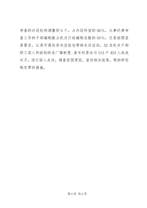 县纪委县监察局XX年度工作情况报告.docx