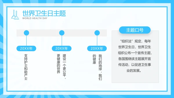 注重个人卫生世界卫生日介绍宣传模板