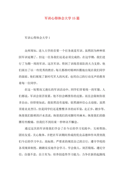 军训心得体会大学15篇（一）.docx