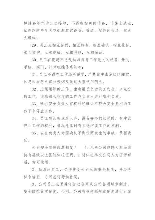 公司安全管理规章制度.docx