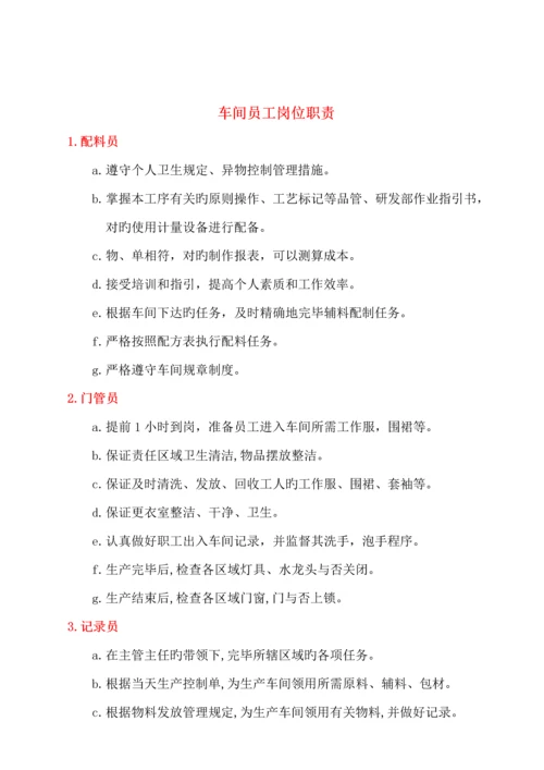熟食加工厂生产科员工岗位基本职责.docx