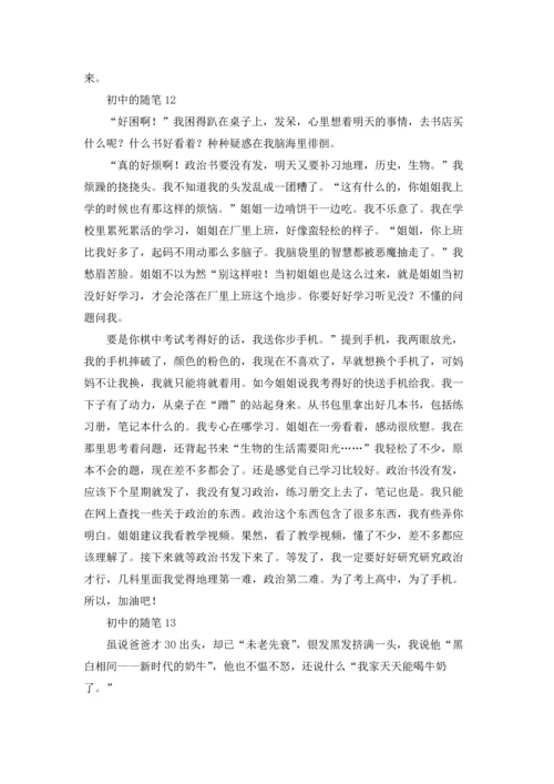 初中的随笔(15篇).docx