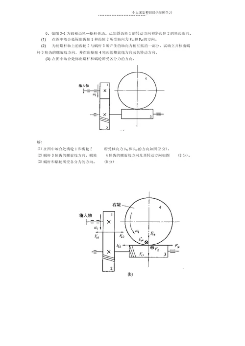 机械设计受力分析题