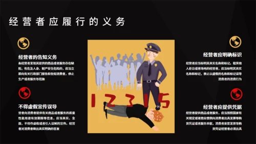 黑金高档315消费者权益日通用PPT模板