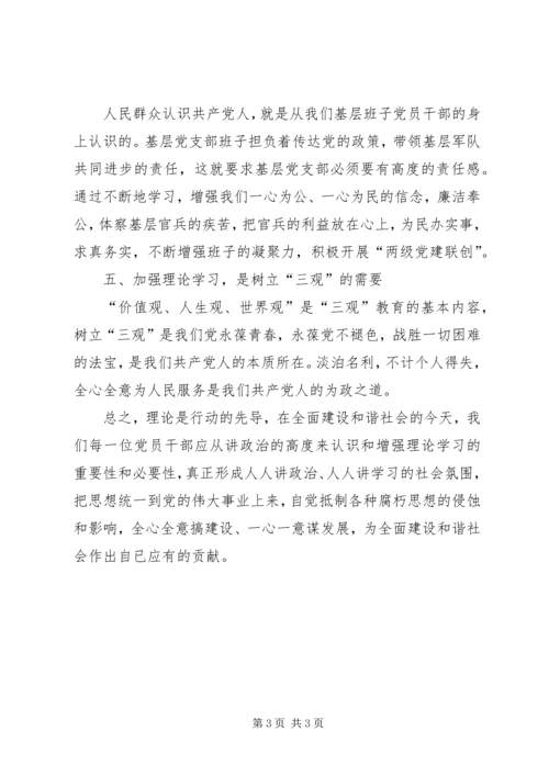 新时期党员干部加强理论学习的重要性.docx