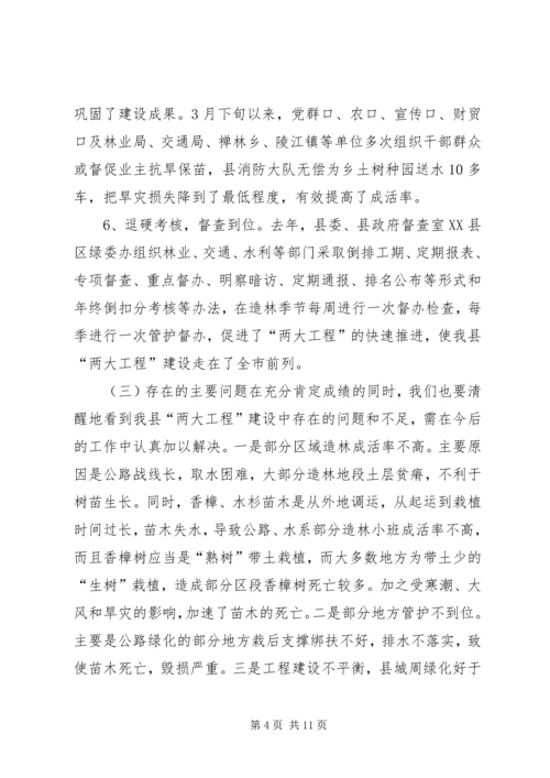 副县长在全县城周绿化和绿色通道建设工作会议上的讲话.docx