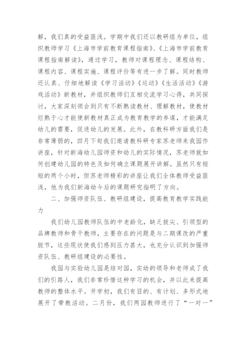 幼儿园教师校本研修个人总结.docx