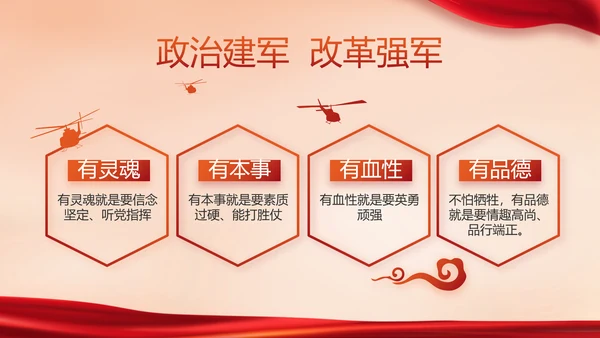 红色大气公安警察派出所动态PPT