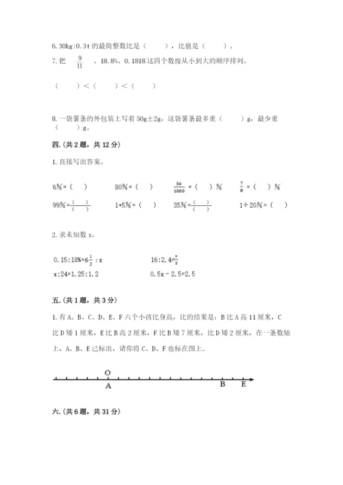 北师大版六年级数学下学期期末测试题附参考答案（完整版）.docx