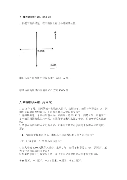 冀教版小学六年级下册数学期末检测试题【考点提分】.docx