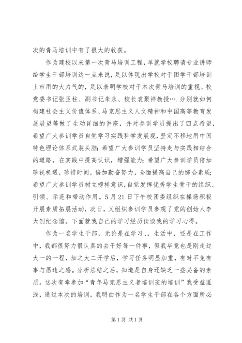 青年马克思主义培训心得 (4).docx
