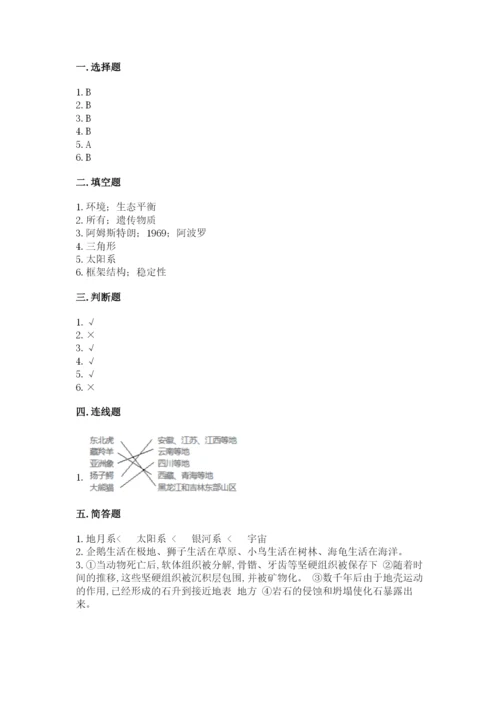 教科版科学六年级下册期末测试卷ab卷.docx