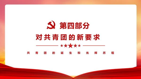 共青团历史党课PPT课件模板