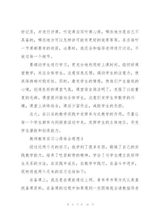 教师教育实习心得体会感想.docx