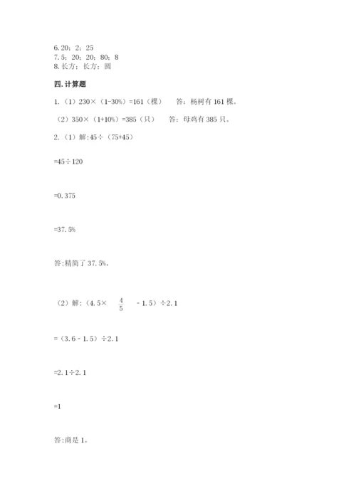 苏教版六年级下册数学期中测试卷【精练】.docx
