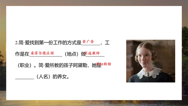 名著阅读《简·爱》外国小说阅读PPT模板