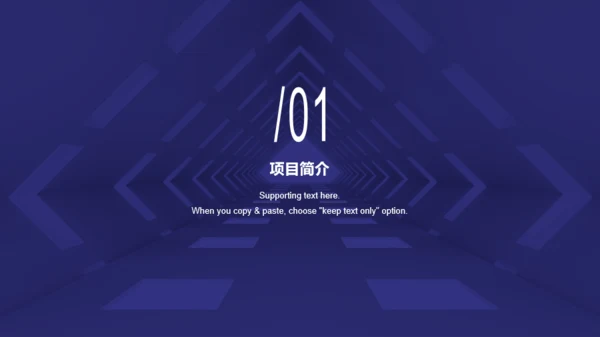 蓝色商务地产商业计划书PPT案例
