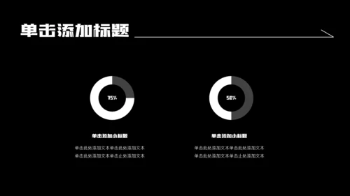 深黑色简约风年中述职PPT模板