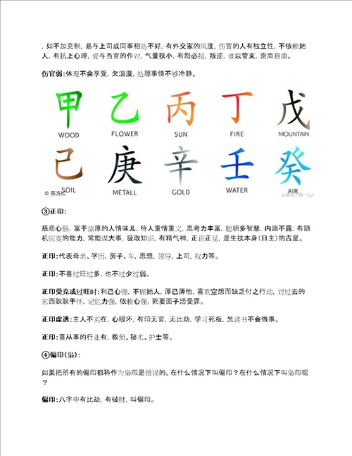 清娟盲派四柱八字十神详解及其用法