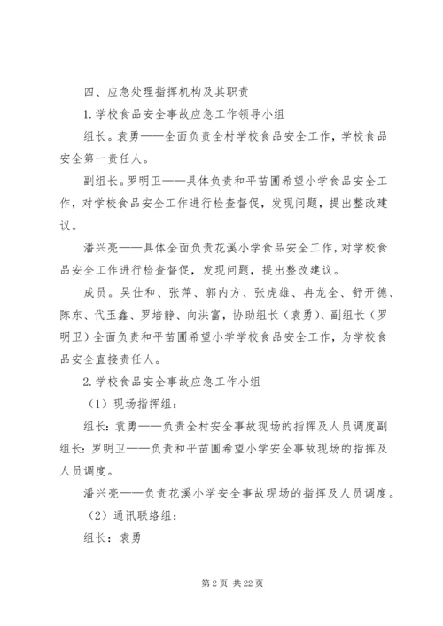花溪村食品卫生安全应急预案.docx