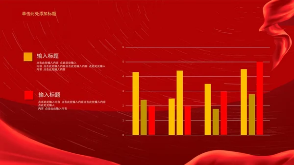 红色简约风建党100周年PPT模板