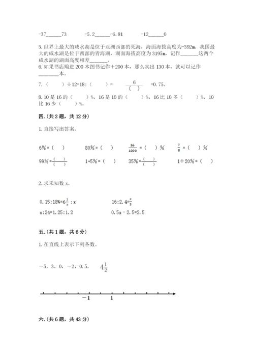 人教版数学小升初模拟试卷（巩固）.docx