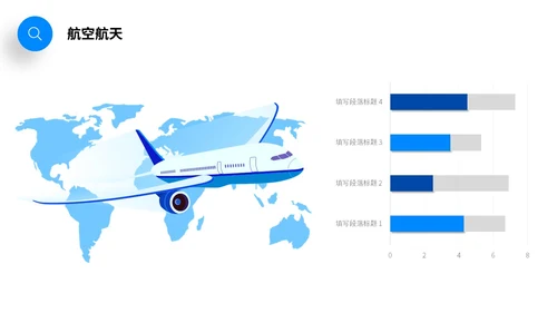 插画风航空公司科普航空航天知识飞机机票PPT