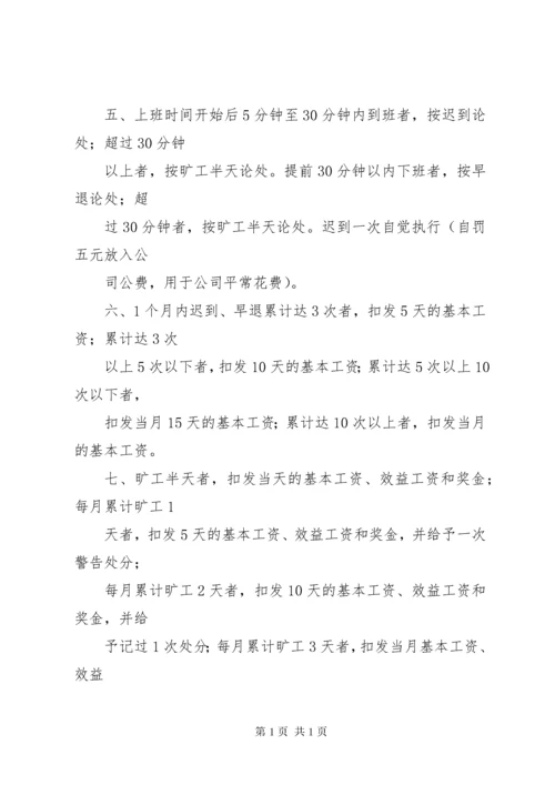 小公司规章制度范本.docx