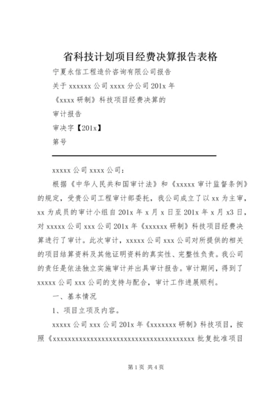 省科技计划项目经费决算报告表格_1 (3).docx