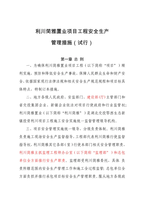 公司项目工程安全生产管理办法模板.docx