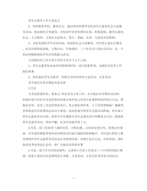 精编之志愿者工作计划范文.docx