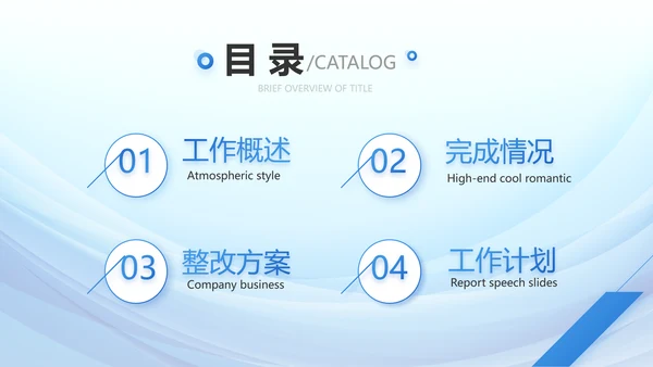 蓝色大气年年终总结商务动态PPT
