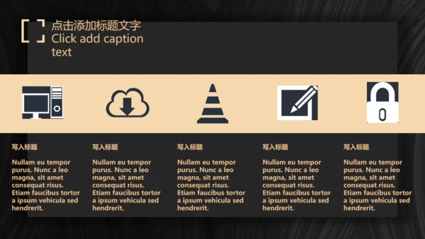 商业项目计划书暗金色实力大气通用PPT模板
