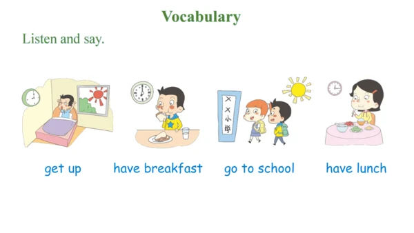 Unit 3 My day(复习课件)-2023-2024学年四年级英语下学期期中核心考点集训（共4