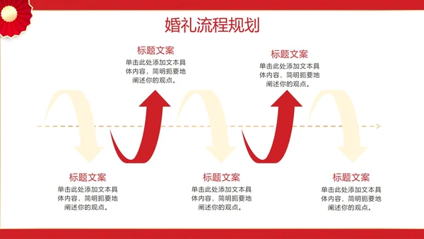 红色中国风中式婚礼策划案PPT模板