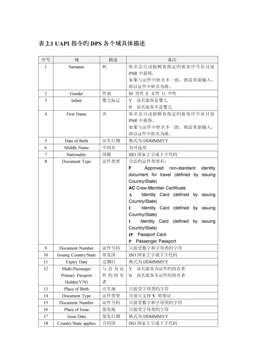 API订座用户标准手册.docx