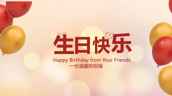 生日快乐生日派对纪念册动态PPT