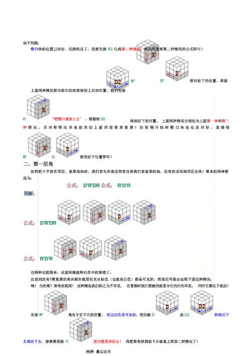 K清风新手魔方公式图解.docx