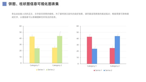 通用饼图柱状图信息可视化图表PPT