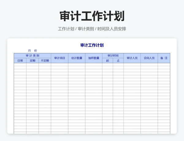 审计报告表