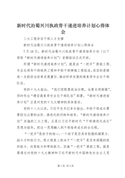 新时代治蜀兴川执政骨干递进培养计划心得体会.docx